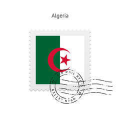 Algeria Flag Postage Stamp.