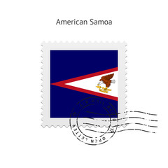 American Samoa Flag Postage Stamp.