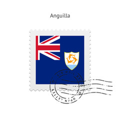 Anguilla Flag Postage Stamp.