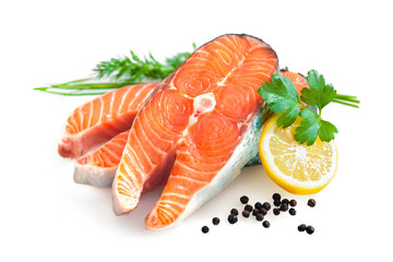 fresh salmon fillet