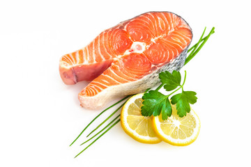 fresh salmon fillet