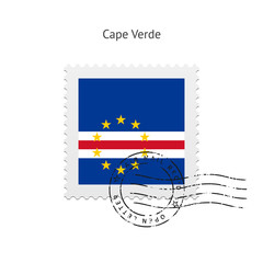 Cape Verde Flag Postage Stamp.