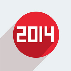 Vector red circle icon  on gray background. Eps10