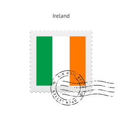 Ireland Flag Postage Stamp.