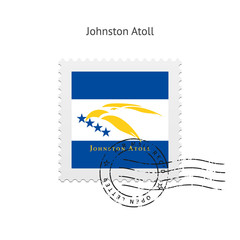 Johnston Atoll Flag Postage Stamp.