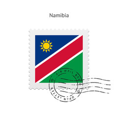 Namibia Flag Postage Stamp.