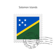 Solomon Islands Flag Postage Stamp.