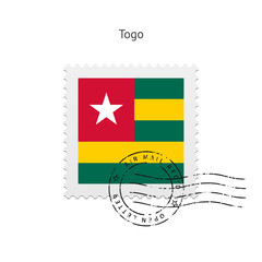 Togo Flag Postage Stamp.