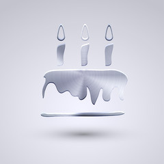 Vector full metal icon on blue background. Eps10