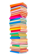 Colorful stacked books