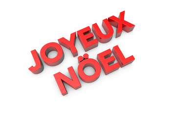 3d computer generated joyeux noel text