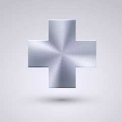 Vector full metal icon on blue background. Eps10