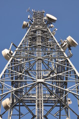 Tower of communication with antennas