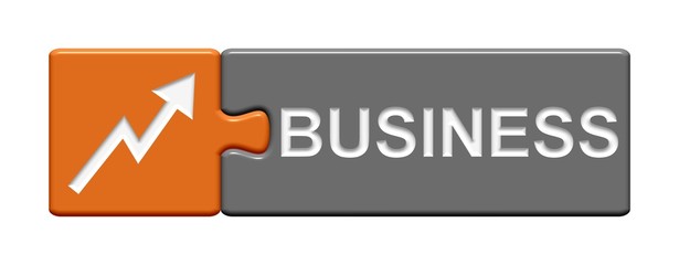 Puzzle-Button orange grau: Business