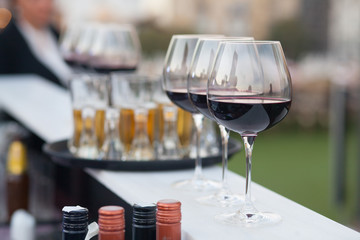 glasses of red wine