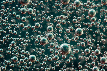 Bubbles in a liquid. Macro