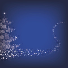 Sternenstaub vor Weihnachtsbaum