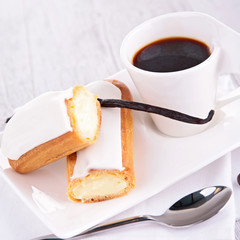 coffee cup and pastry