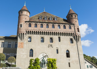 Fototapeta na wymiar Historyczne centrum, Lozanna, Saint-Maire Zamek, Szwajcaria