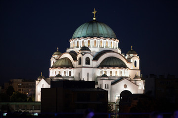 Fototapeta na wymiar St. Sava church, Belgrade, Serbia