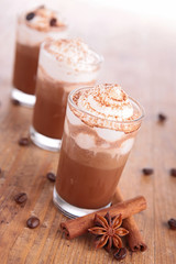 coffee or chocoate with cream