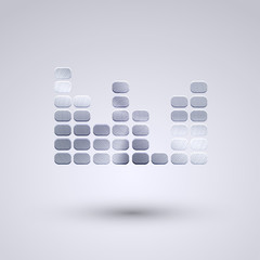 Vector full metal icon on blue background. Eps10