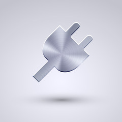 Vector full metal icon on blue background. Eps10