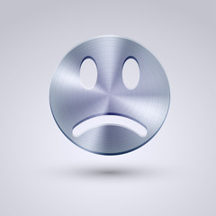 Vector full metal icon on blue background. Eps10