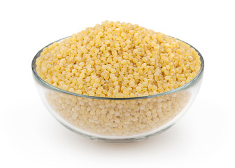 Couscous isolated on white background with clipping path