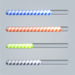 vector progress bar on gray background. Eps10