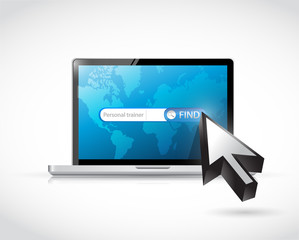 looking for a personal trainer illustration design