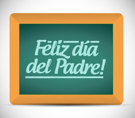 Fototapeta premium happy fathers day in spanish message sign