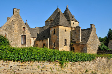 France, picturesque castle of Saint Genies in Dordogne