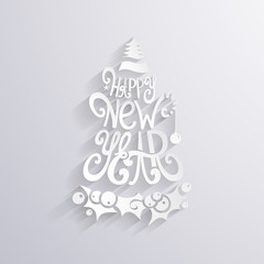 Happy New Year Fir-tree