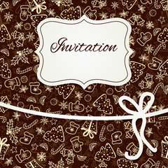 Christmas invitation card