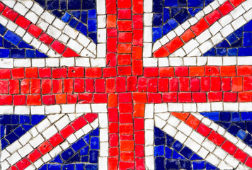 Fototapeta premium Mosaic of english flag