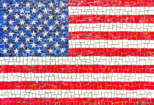 American flag mosaic
