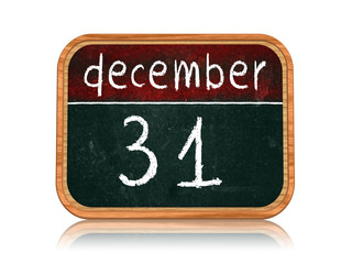 december 31 on blackboard banner