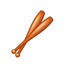Gymnastic wooden clubs