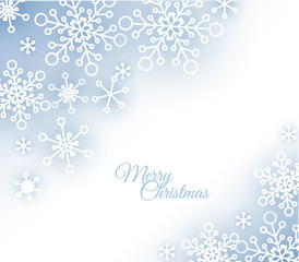 Naklejka na ściany i meble Christmas card with snowflakes on the background