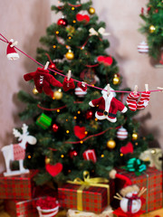 Santa's clothes on the clothesline in the Christmas Tree