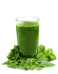 Cocktail of fresh herbs.