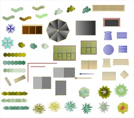 Symbole für die Gartengestaltung