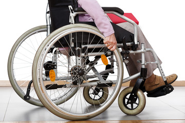 Fototapeta na wymiar Disabled on wheelchair