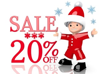Christmas sale 20 percent off 