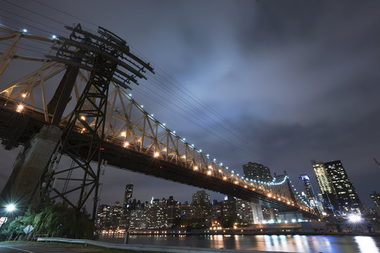 Queensboro bridge at night, New York City