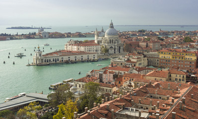 Fototapeta na wymiar Basilica di Santa Maria della Salute view, Venice