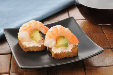 Shrimp canapes
