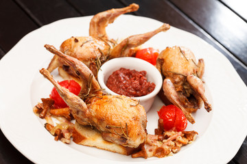 baked quail