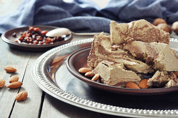 Halva with almonds